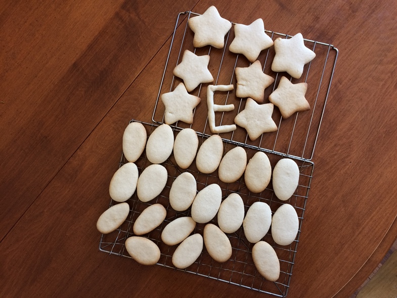 cookies cooling on rack